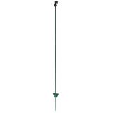 (04) Veerstalen paal ovaal groen met koordisolator 1,40m hoog